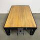 Table basse industrielle noire, années 1960