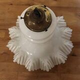 Opaline glass pendant light