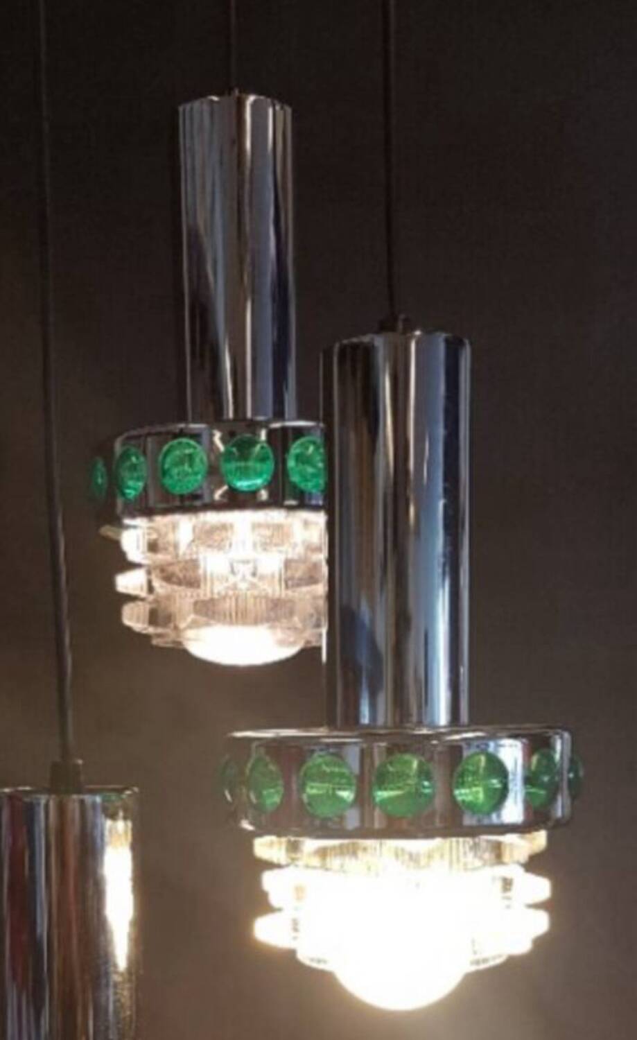 Lustre cascade Raak space age années 70