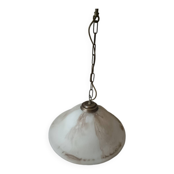 Suspension style art déco verre marmoréen