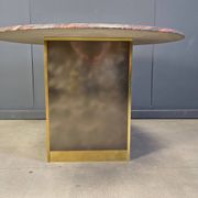 Table centrale en granit et laiton de Belgochrom, années 1970