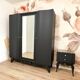 Art Deco wardrobe painted in black