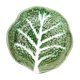 Assiette du Portugal feuille de chou en barbotine verte