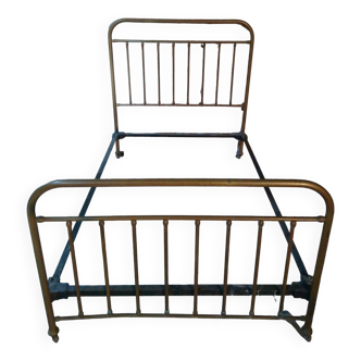 Lit ancien en laiton 204x125