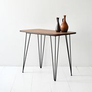 Table d'appoint vintage en formica et métal des années 1950
