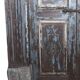Ancienne porte indienne en vieux teck pièce et patine d'origine