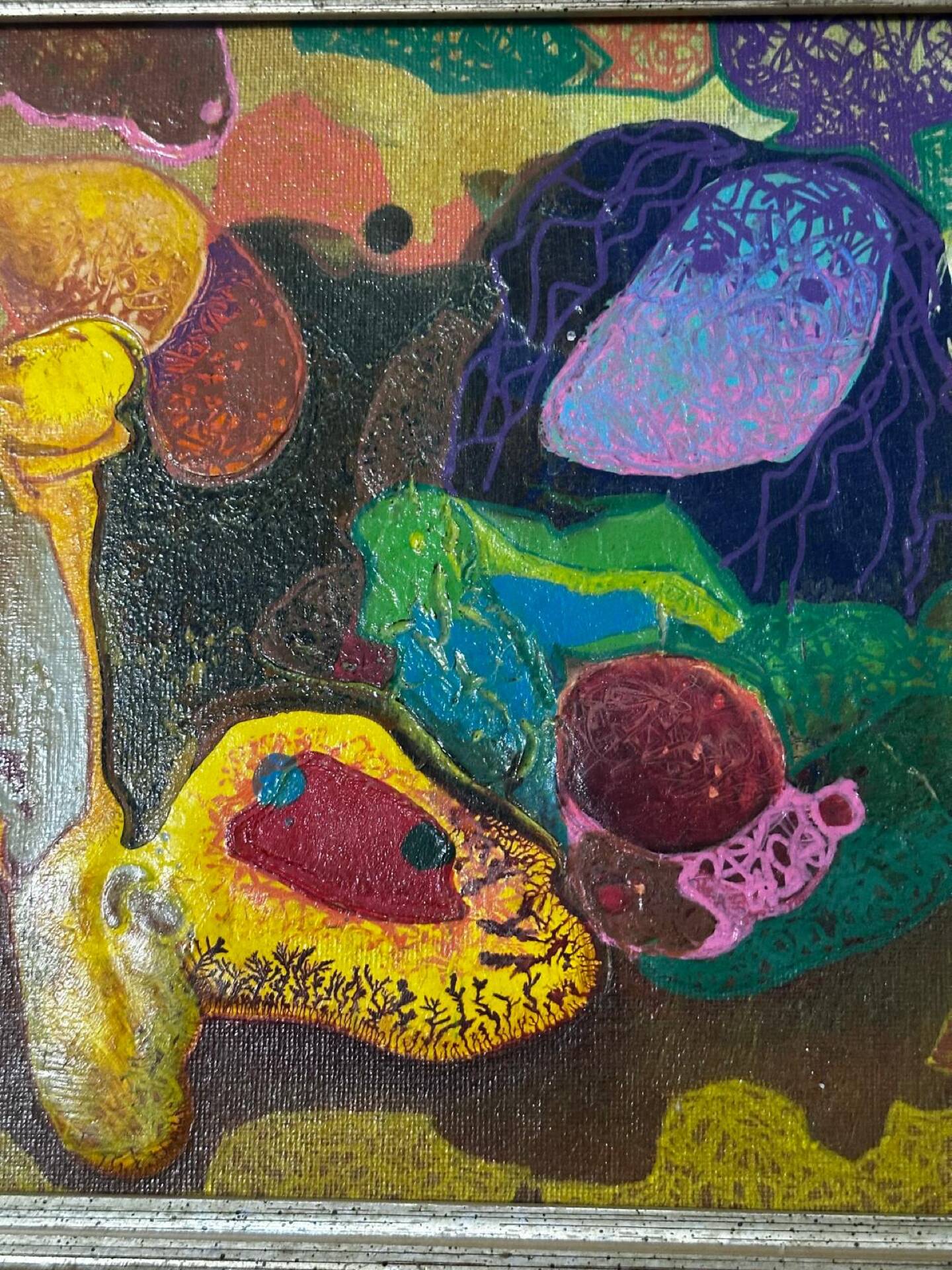 Bernard Ledain (1944–2024) – Abstract painting mixed media on canvas