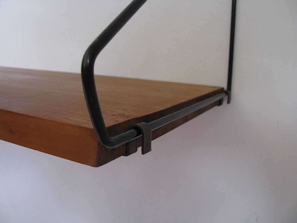 Étagère murale vintage bois 1960