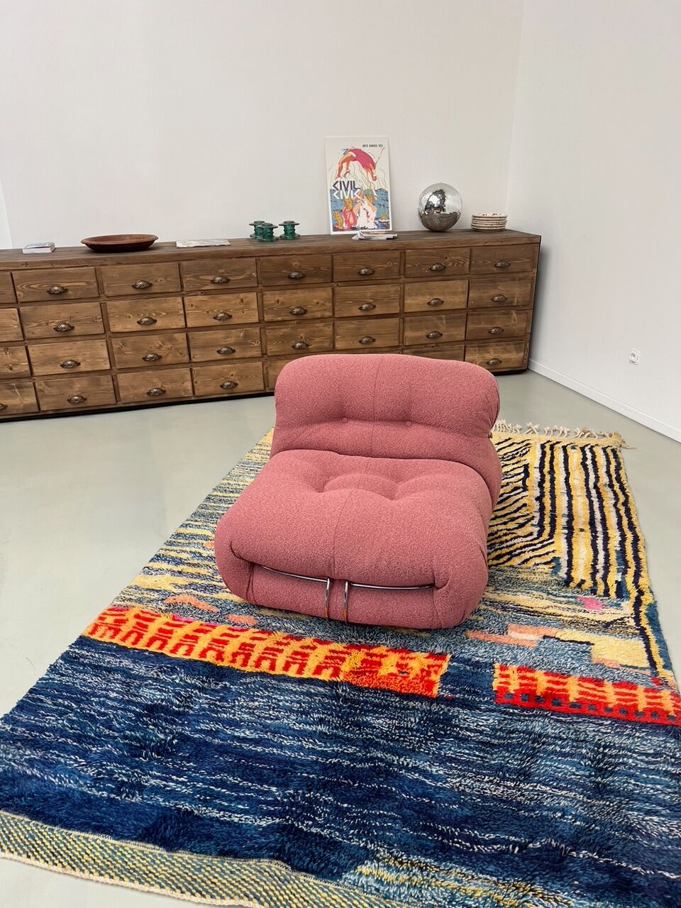 Armchair Soriana Afra and Tobia Scarpa 60s Cassina