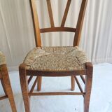 Pair of old paillees chairs
