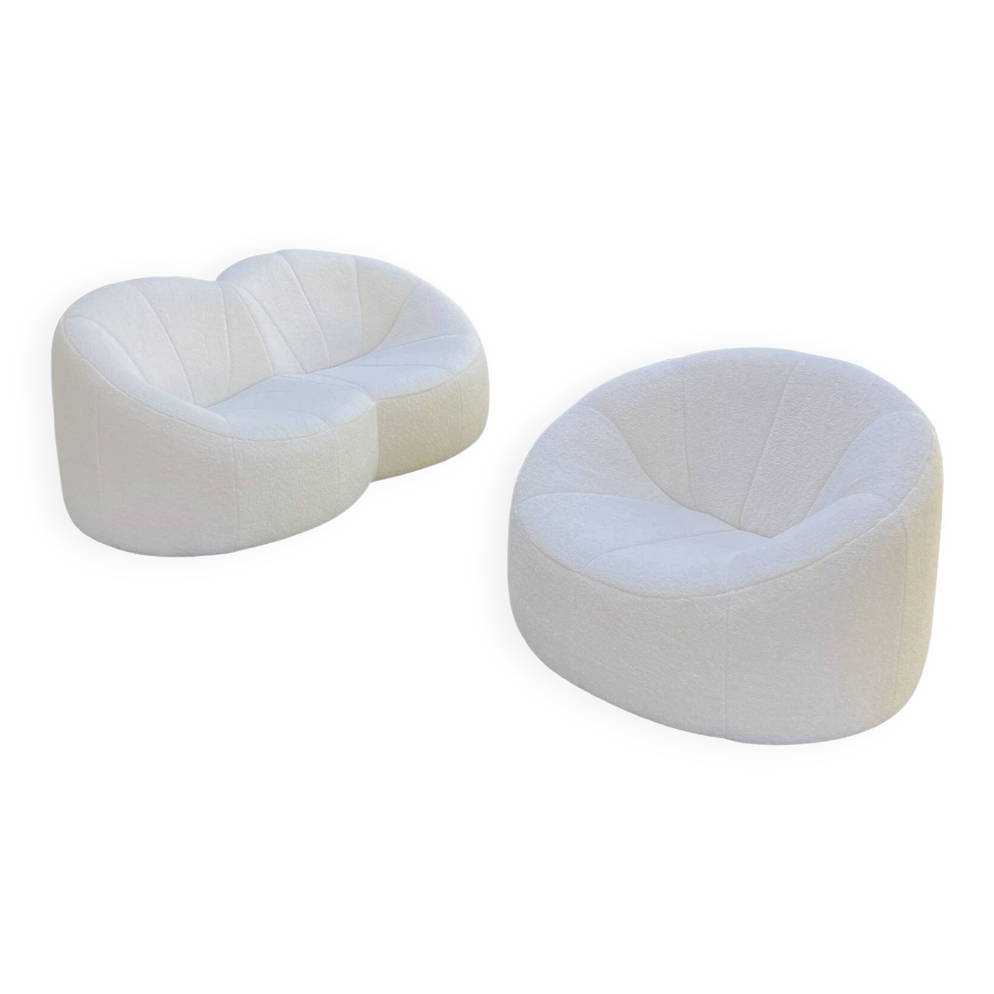 sofa + armchair "Pumpkin" by Pierre Paulin reupholstered