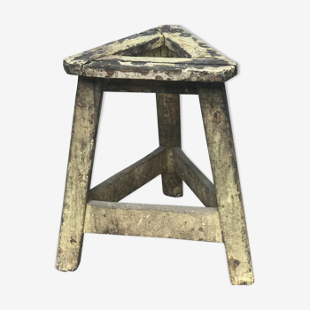 Tabouret de ferme en bois