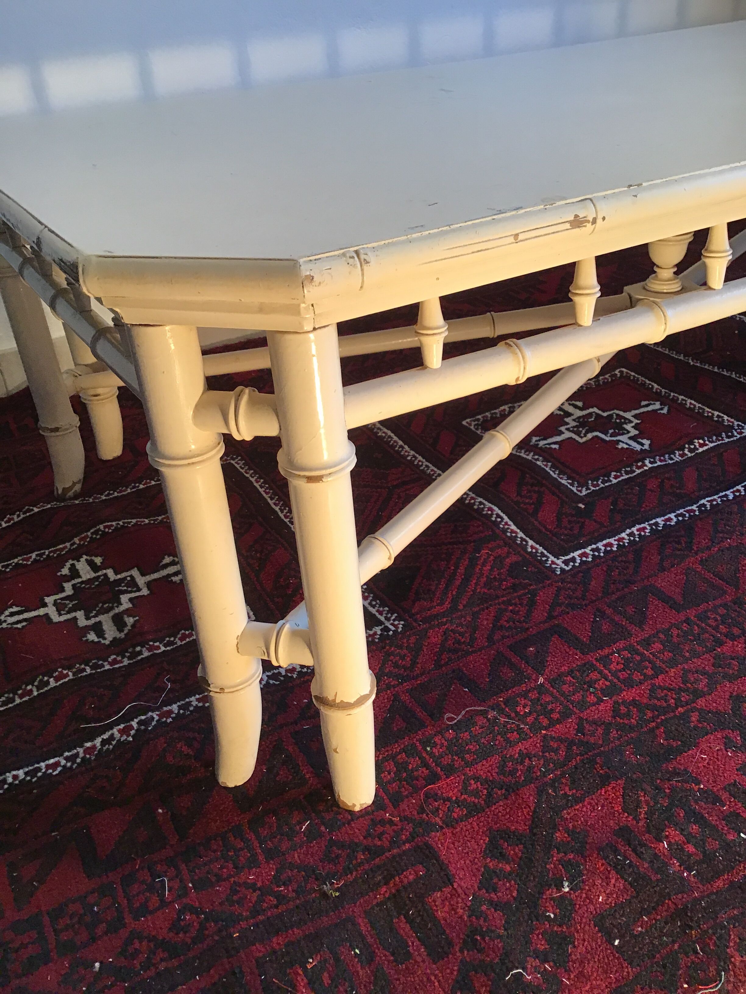 Vintage bamboo coffee table