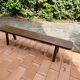 Olavi Hanninen bench solid elm brutalist vintage 1950