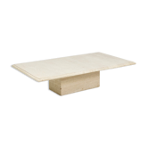 Rectangular travertine coffee table, 1980s