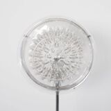 Lampadaire vintage italien "eye" en chrome, verre de Murano et marbre, 1970s