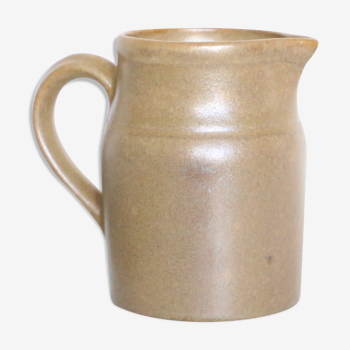 Digoin sandstone jug, matt varnish, made in France, vintage