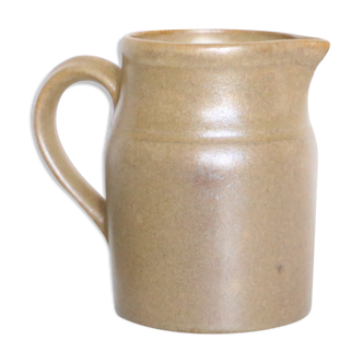 Digoin sandstone jug, matt varnish, made in France, vintage