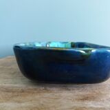 Vallauris stamped pocket emptier in flamed stoneware