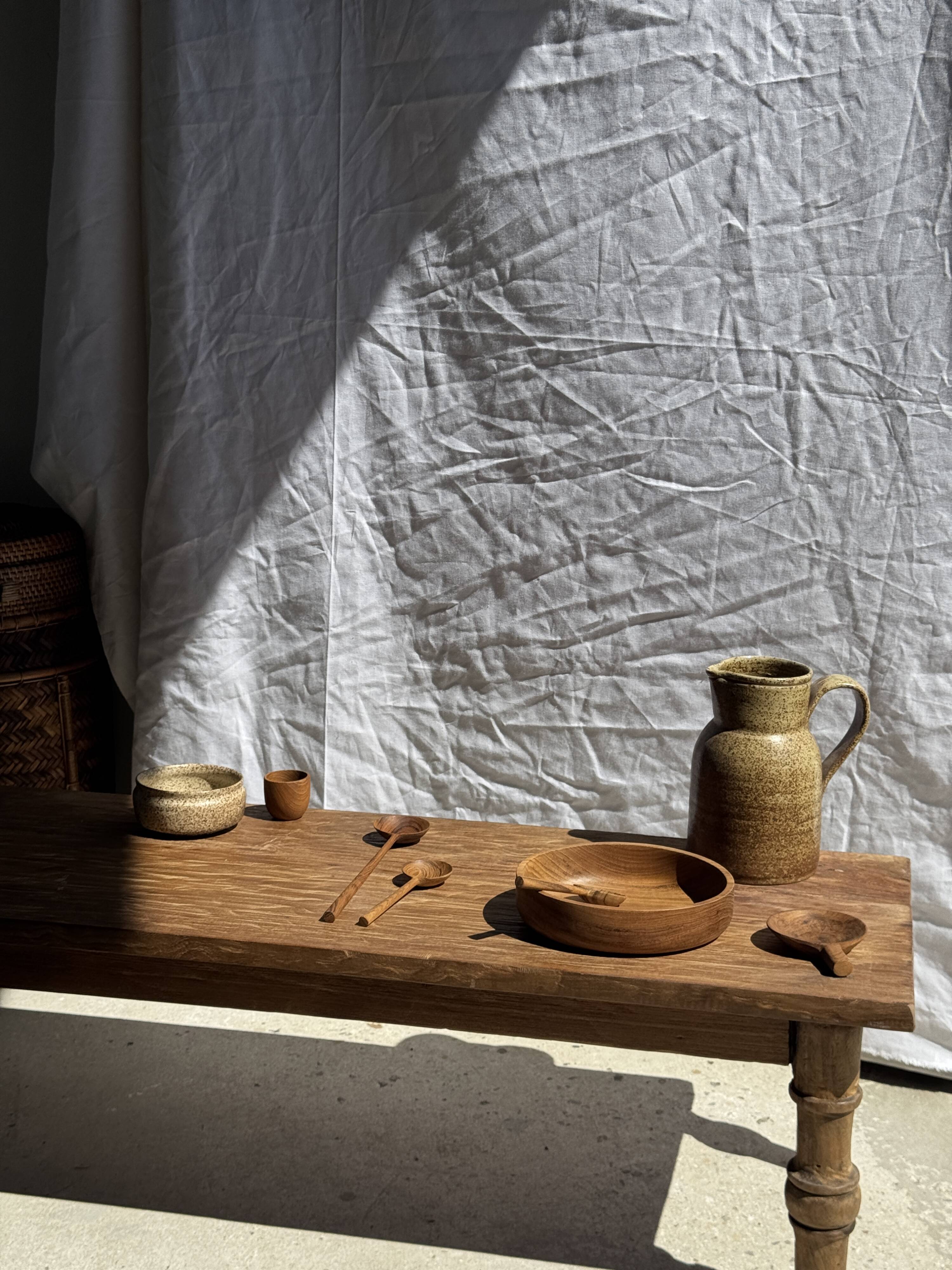 Mini cup, saucer or egg cup in teak H5 D5