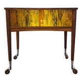 A unique mobile wooden table from the 1970s.