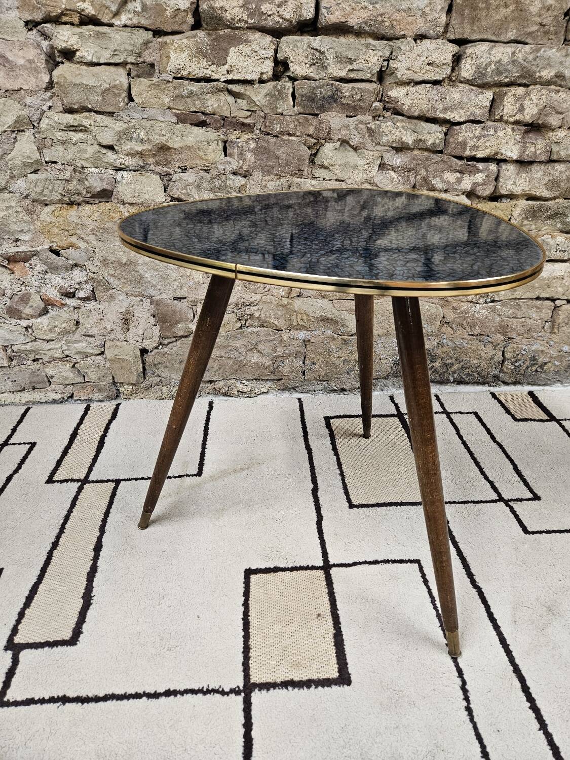 Table basse tripode 1960 vintage
