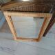 Antique rattan and bamboo mirror
