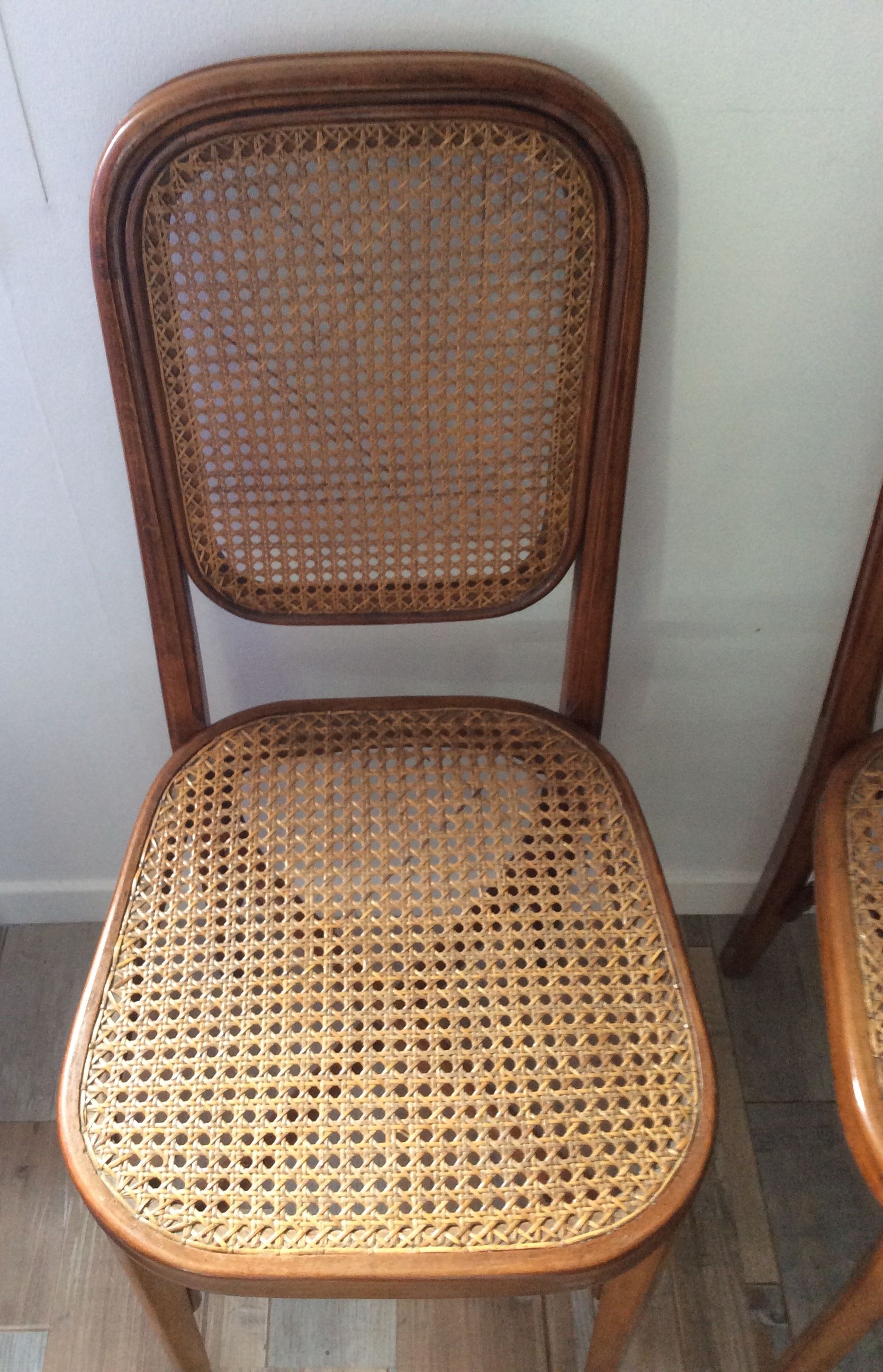 Series of 6 bistro chairs from the 50s patented SGDG