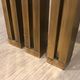 Set of 3 nesting tables in brass and glass. French work by Guy Lef.