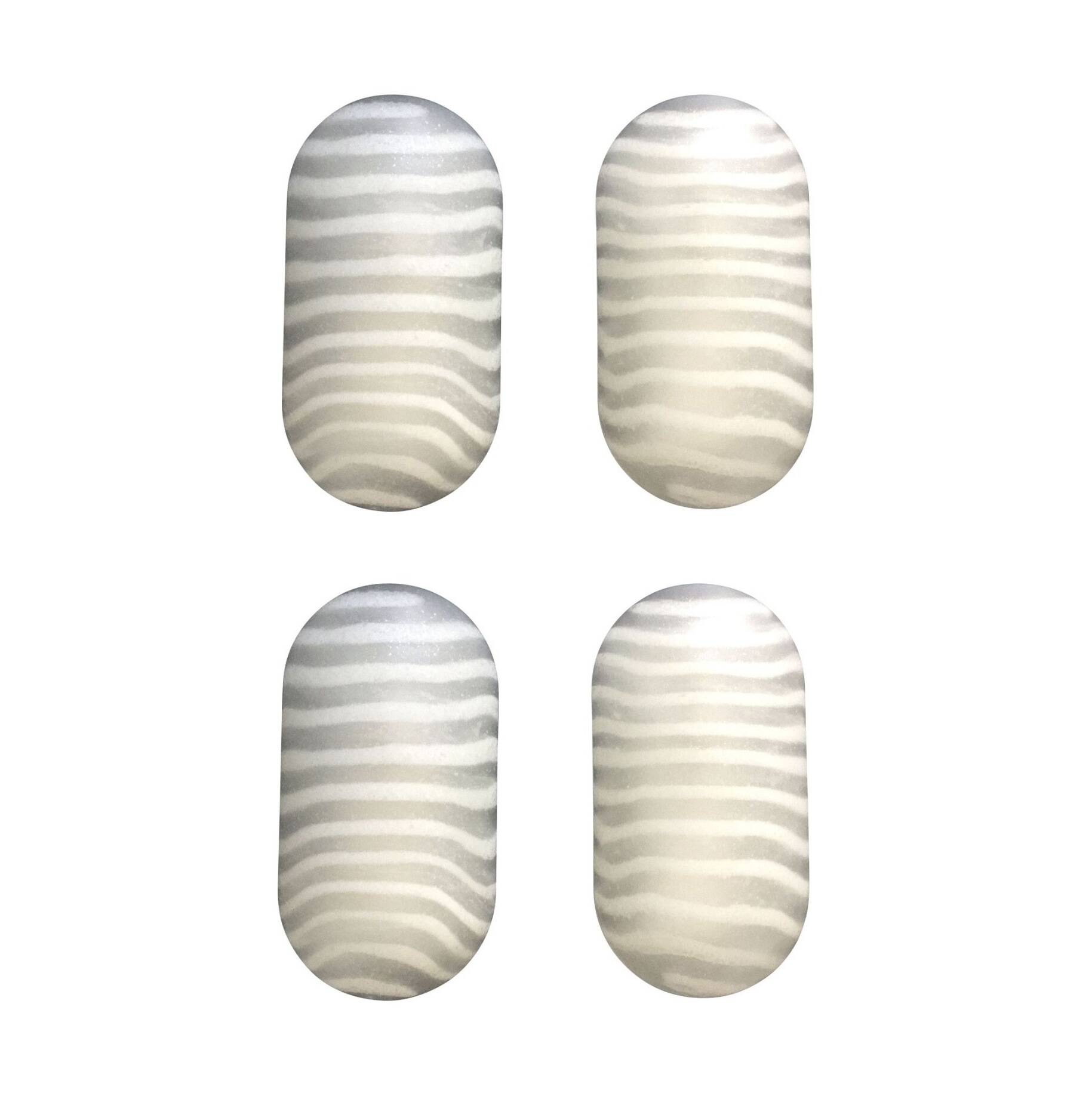 Paire d'appliques murales/appliques modernistes en verre rayé « Zebra » de Peill & Putzler, Allemagne, années 1970