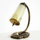Beautiful, rare brass table lamp with glass shade | 1940s