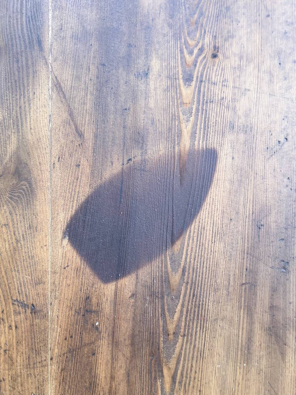 Drapery console table in pine