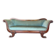 Fauteuil baroque vintage vert d'eau / Biedermeier / canapé