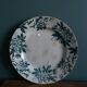 Saint-Amand ironstone dinner plate with anemone green decoration