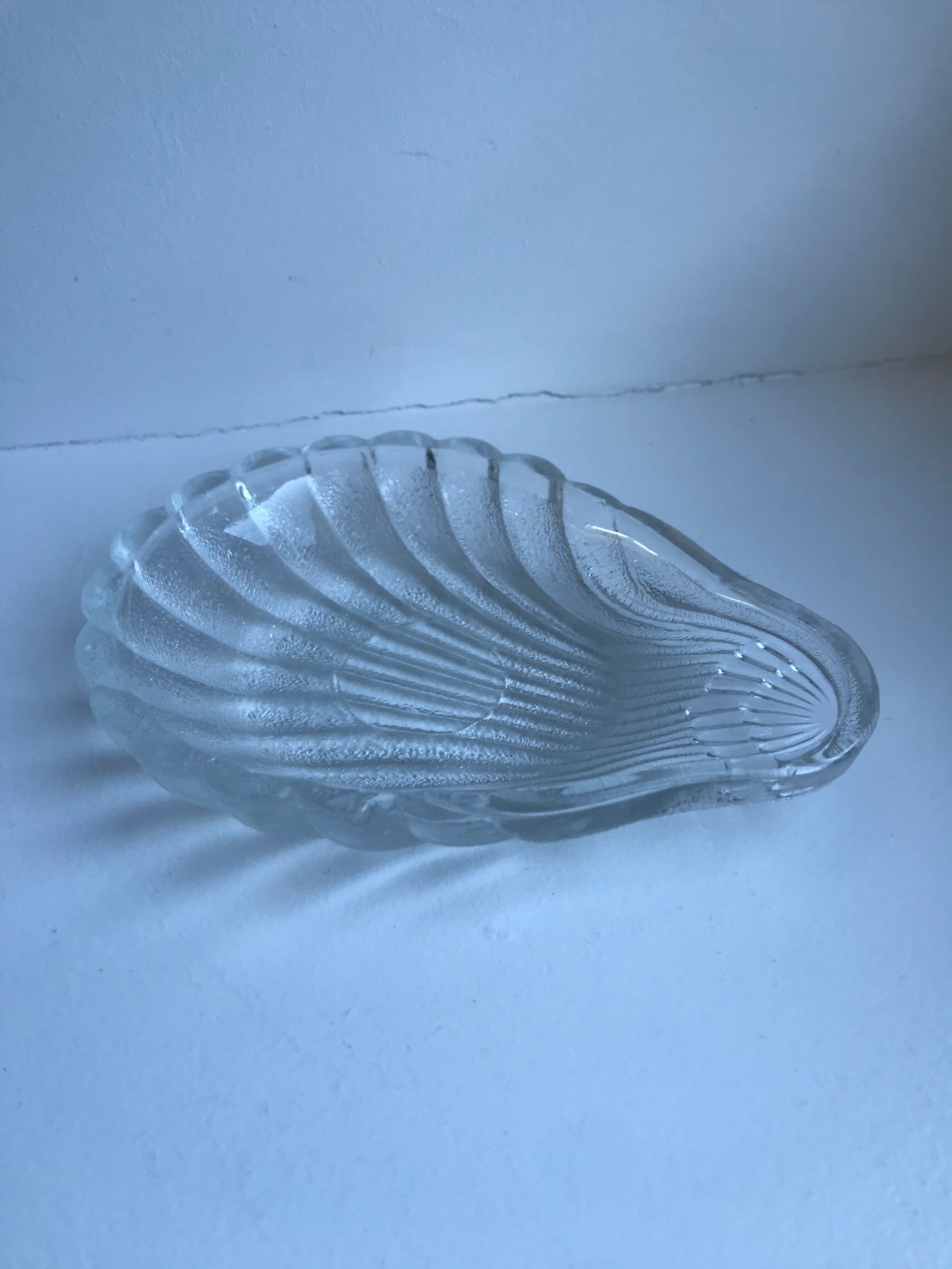 Glass shell pouch tray 70s