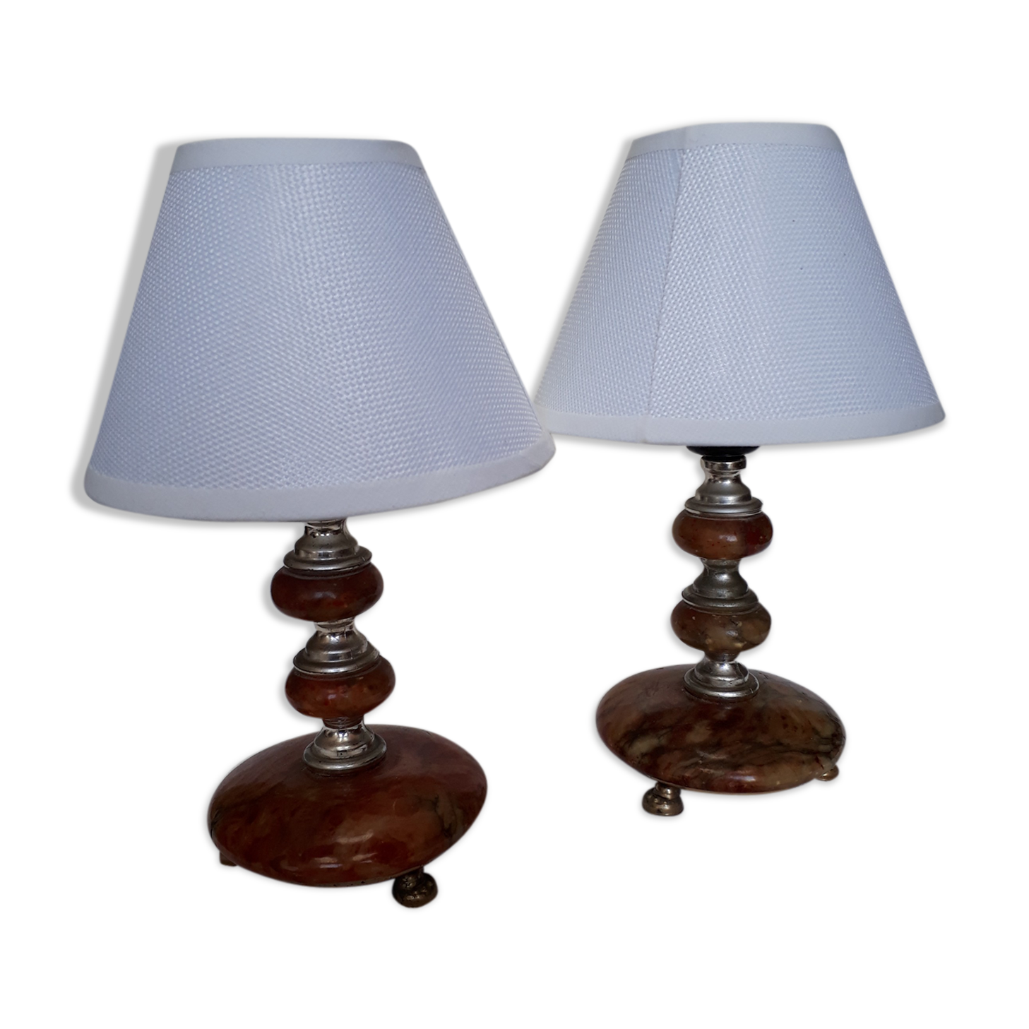 Bedside lamps duo marble