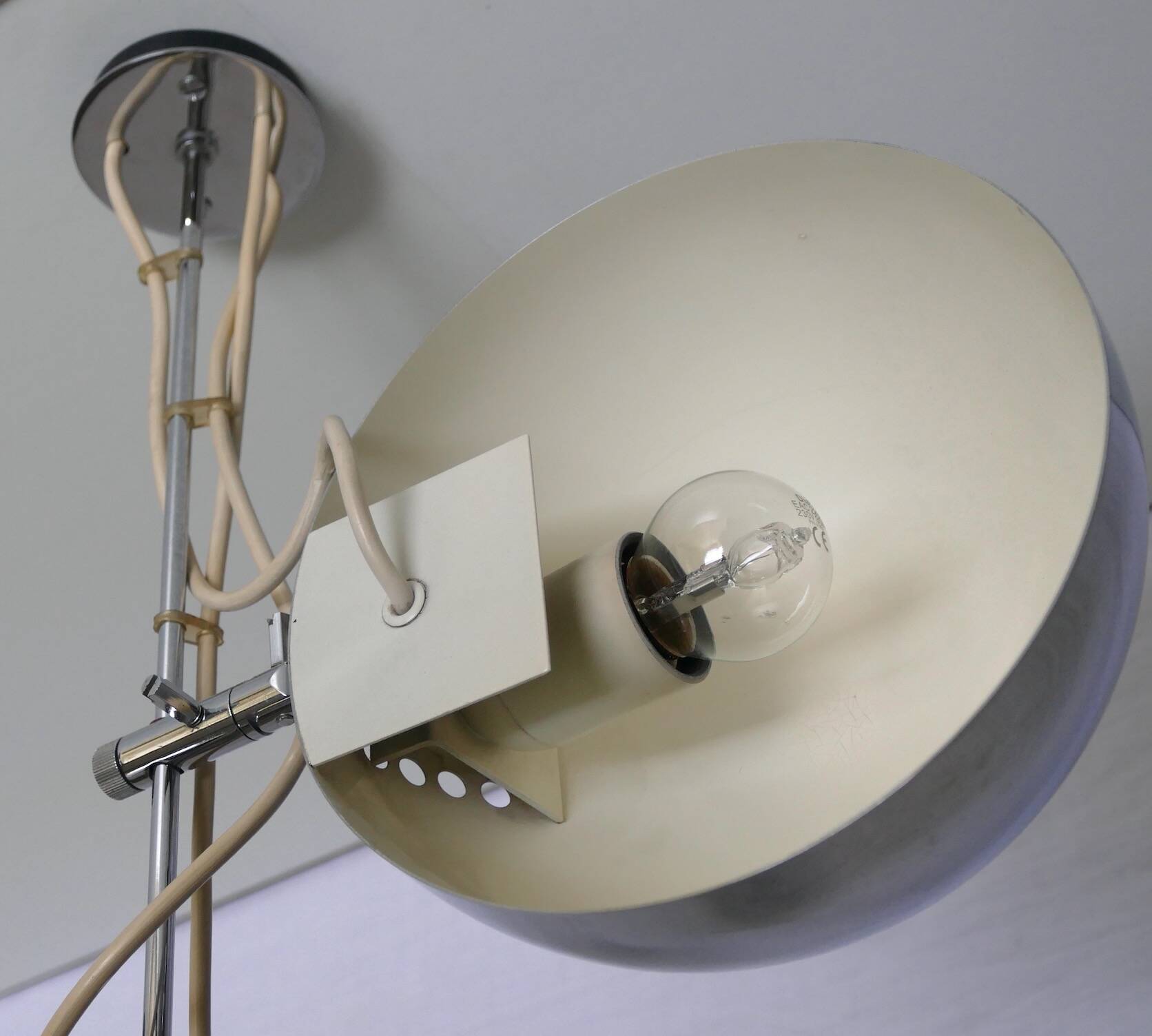 Rare A25 Alain Richard pendant light, Disderot edition, 1960