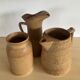 Trio of stoneware jug vases from the 70s