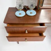 Vintage dressing table with fold-out mirrors, 1950’s