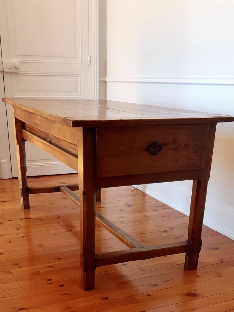 Table de ferme ancienne en bois de hêtre XIXème