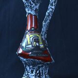 Italian enameled ceramic pitcher / vase - L'Arc d'Auguste.