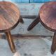 Duo de tabourets tripode de ferme