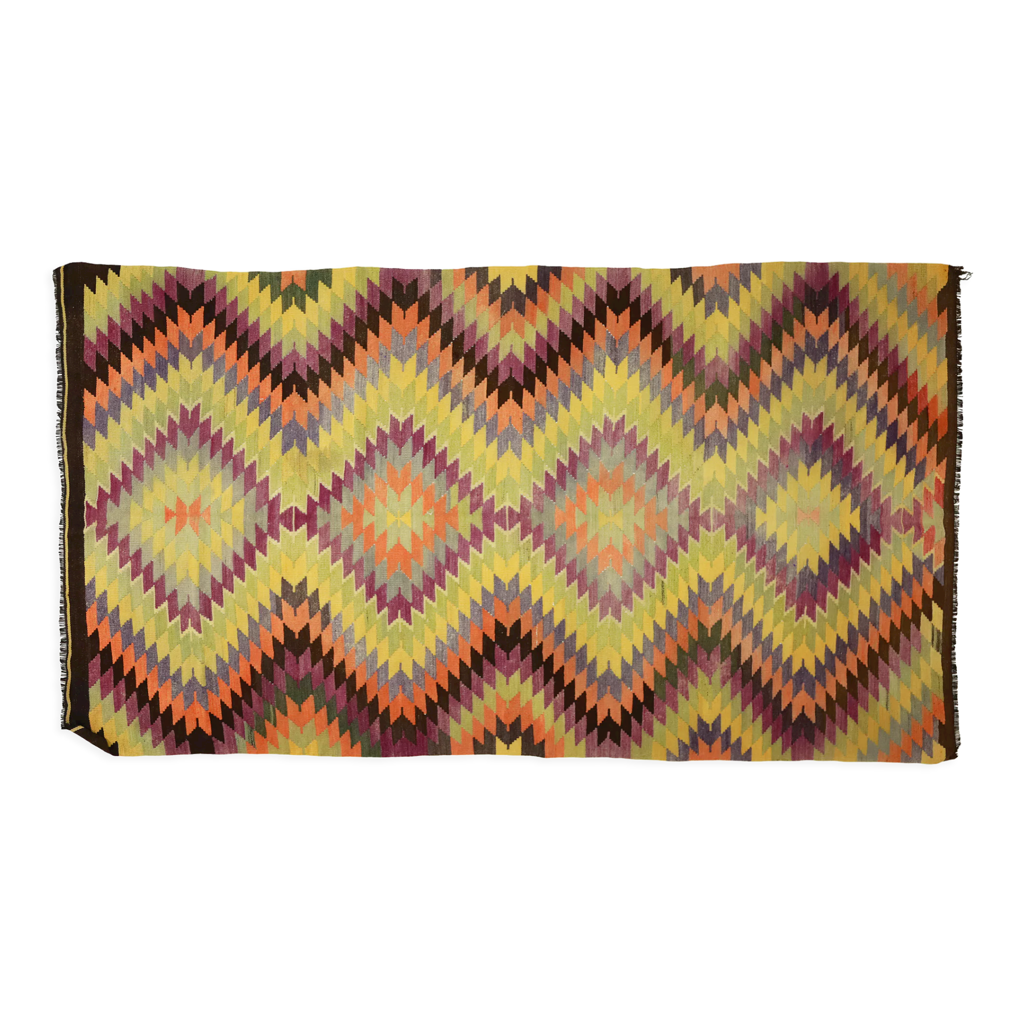 Anatolian handmade kilim rug 298 cm x 163 cm