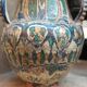 Antique painted glazed earthenware jar FEZ Morocco 19th century