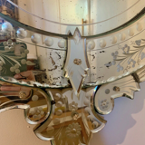 Bevelled venetian mirror, pediment, high 114 cm