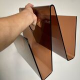 Porte-revues/vinyles plexiglas fumé