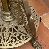 Lampadaire en laiton massif  antique en laiton, XIXe siècle