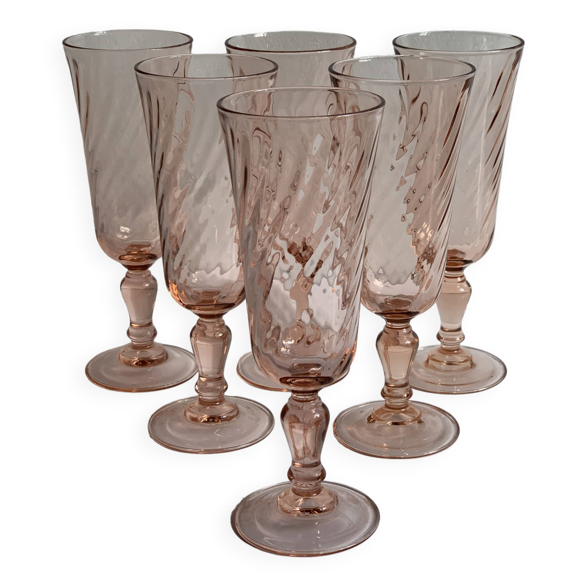 Vintage rose flutes