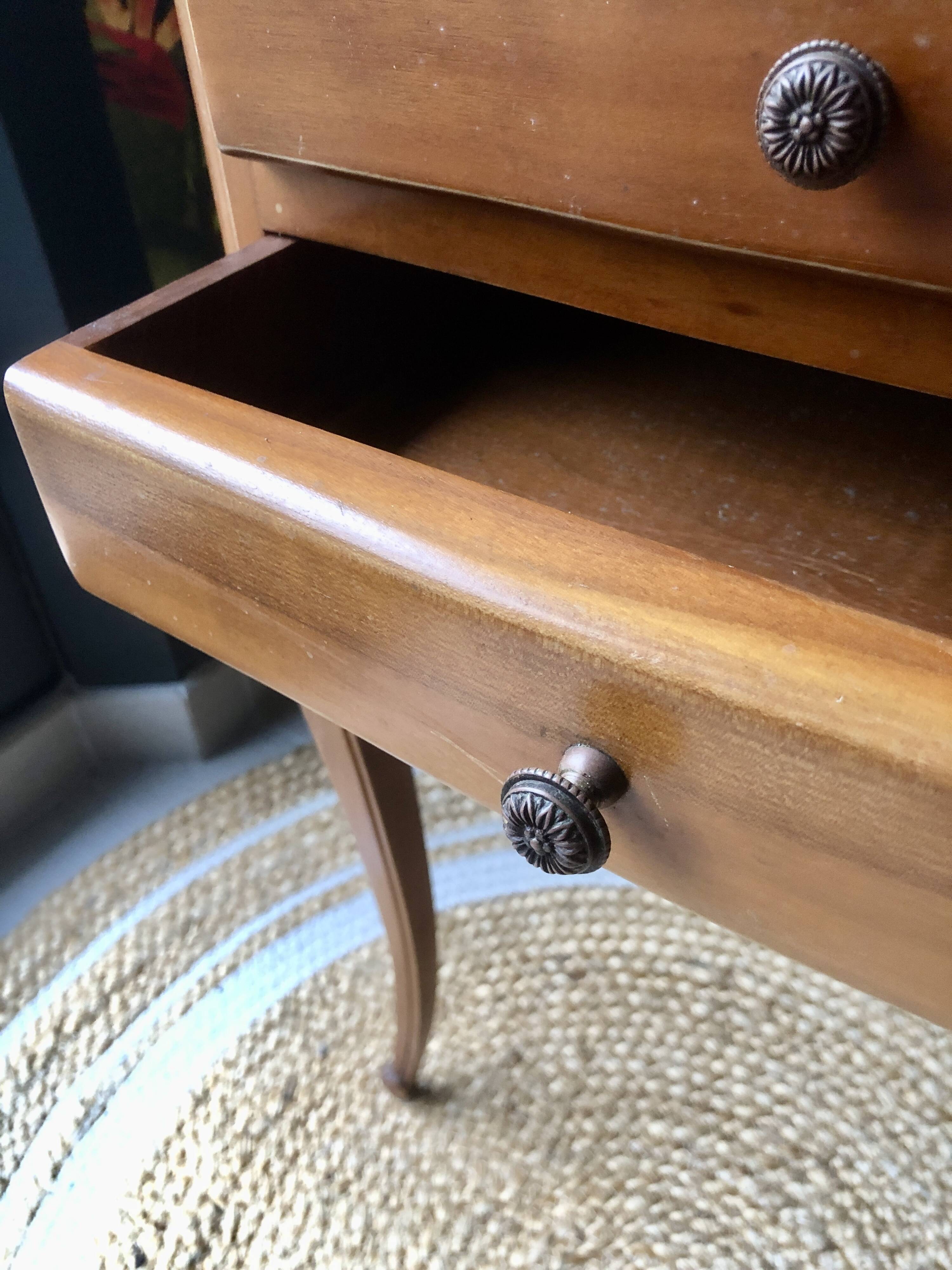 Louis xv style wooden bedside table
