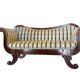 Vintage striped ecru baroque sofa / two-seater sofa